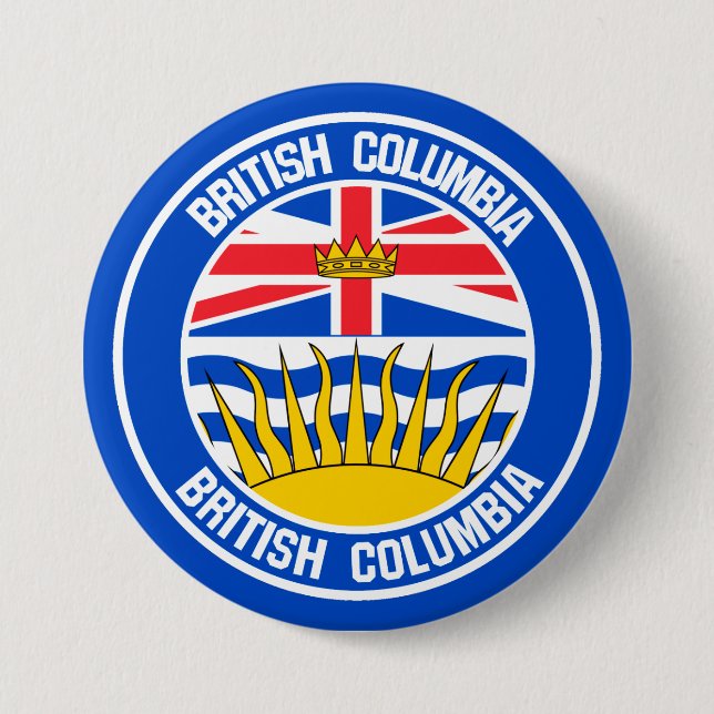 Bóton Redondo 7.62cm British Columbia Round Emblem (Frente)