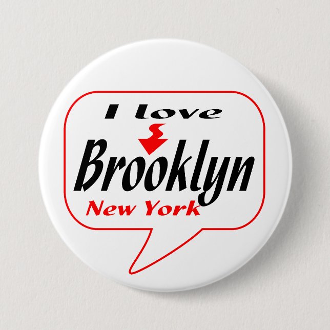 Bóton Redondo 7.62cm Brooklyn New York (Frente)