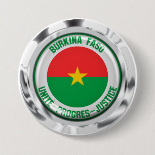 Bóton Redondo 7.62cm Burkina Faso Round Emblem