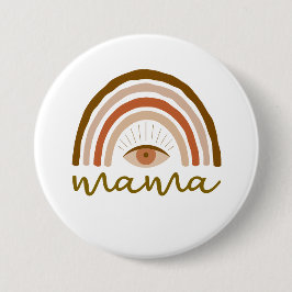 Bóton Redondo 7.62cm Burnt Orange Boho Rainbow eye 