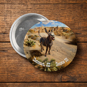 Bóton Redondo 7.62cm Burro sorridente, Oatman Arizona, Rota 66