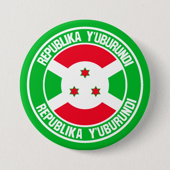 Bóton Redondo 7.62cm Burundi Round Emblem (Frente)