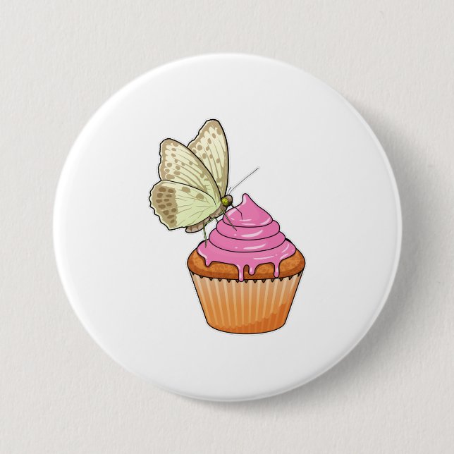 Bóton Redondo 7.62cm Butterfly Muffin (Frente)