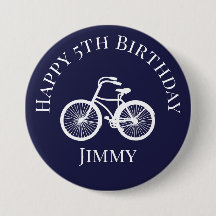 Button Pin Happy xth Birthday Boy Blue