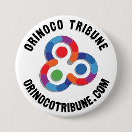 Bóton Redondo 7.62cm Button rounded logo black