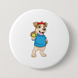 Bóton Redondo 7.62cm Cachorro em Tênis com Tênis