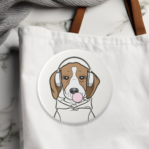 Bóton Redondo 7.62cm Cachorro Refrigerado com Bubblegum Funny Beagle
