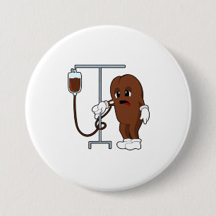 Bóton Redondo 7.62cm Café com pote de café