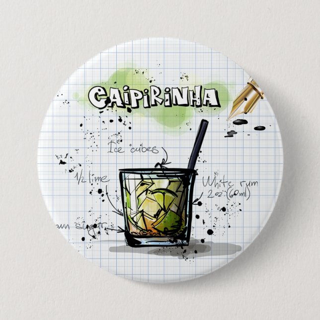 Bóton Redondo 7.62cm Caipirinha (Frente)