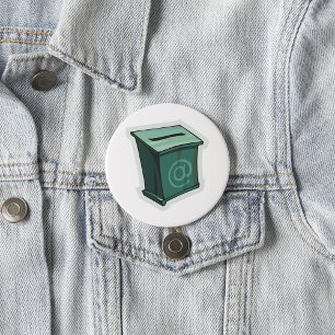 Bóton Redondo 7.62cm Caixa de Votação Verde