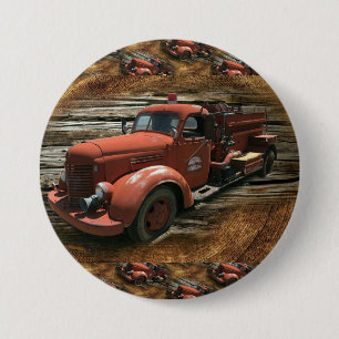 Bóton Redondo 7.62cm Caminhão de Fogo Antiquado