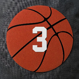 Bóton Redondo 7.62cm Camisa de Basquete Personalizada com Número ou Let
