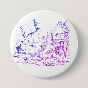 Bóton Redondo 7.62cm Camisa de rico Elf Manor Colorida para Laptop