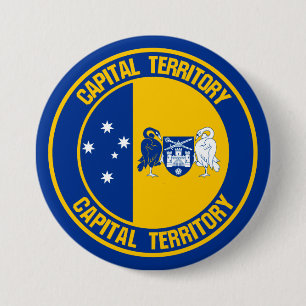 Bóton Redondo 7.62cm Capital Território Redondo Emblem