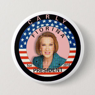 Bóton Redondo 7.62cm Carly Fiorina para o presidente 2016