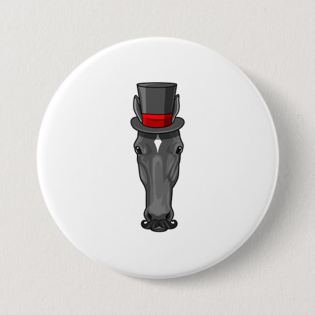 Bóton Redondo 7.62cm Cavalo com Cilindro (Frente)