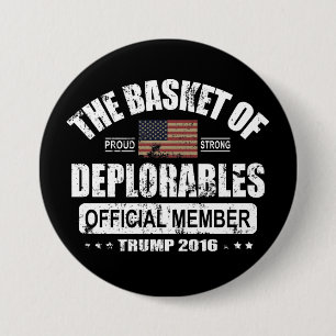 Bóton Redondo 7.62cm Cesta oficial do membro de Deplorables