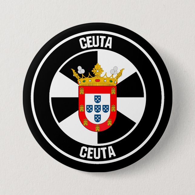 Bóton Redondo 7.62cm Ceuta Round Emblem (Frente)