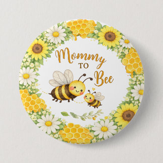 Bóton Redondo 7.62cm Chá de Bebê Mommy to Bee