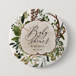 Bóton Redondo 7.62cm Chá de fraldas botânico de celeiro russo