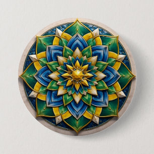 Bóton Redondo 7.62cm Chaveiro Mandala Luxo - 01