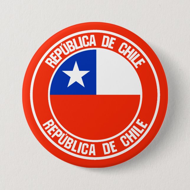 Bóton Redondo 7.62cm Chile Round Emblem (Frente)