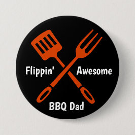 Bóton Redondo 7.62cm Churrasco do Pai mestre da grelha