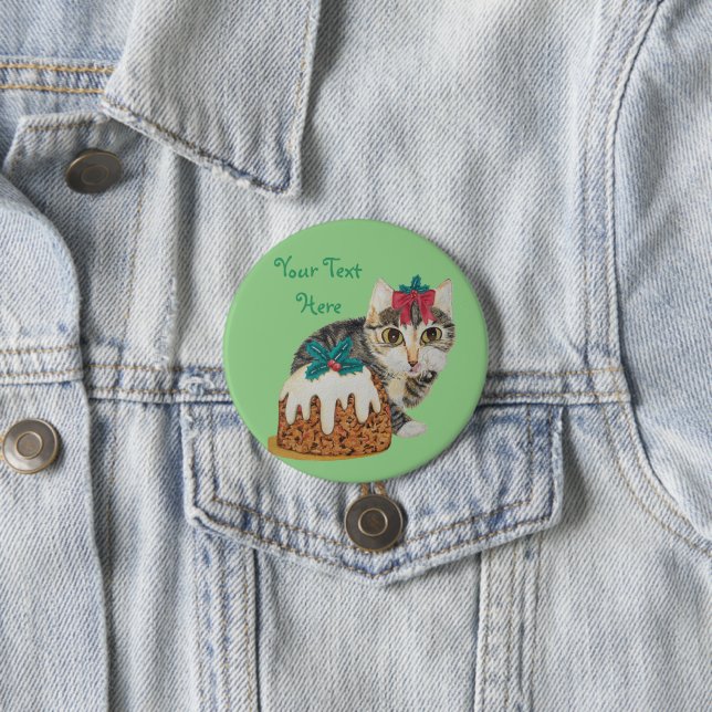 Bóton Redondo 7.62cm cinzas de gatinhos fofos lendo natal (In Situ)