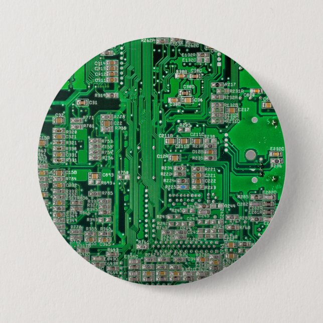 Bóton Redondo 7.62cm Circuit Board Painting (Frente)