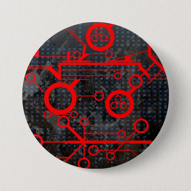 Bóton Redondo 7.62cm Circuito Vermelho (Frente)