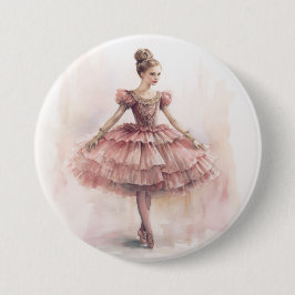 Bóton Redondo 7.62cm Clara (Cabelo Loiro) do Ballet O Quebra-Nozes