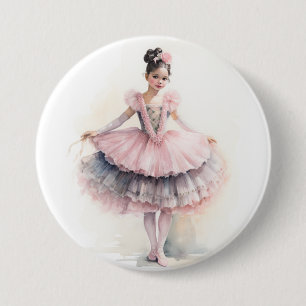 Bóton Redondo 7.62cm Clara (Cabelo Preto) do Ballet O Quebra-Nozes