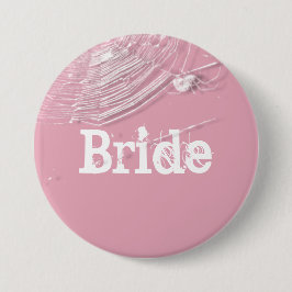 Bóton Redondo 7.62cm Cobwebs e White Spiders Bride