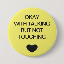 Bóton Redondo 7.62cm Código de cor do distanciamento social amarelo