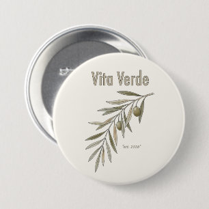 Bóton Redondo 7.62cm Coleção Vita Verde Bege