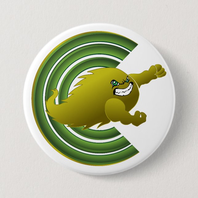 Bóton Redondo 7.62cm Coloma Comets #2 (Frente)