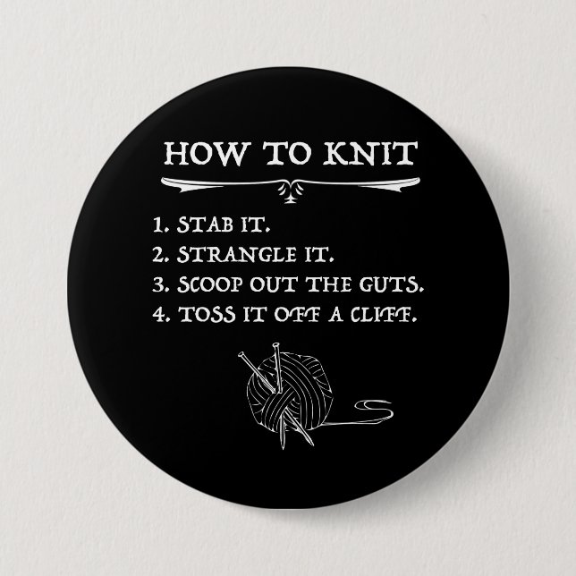 Bóton Redondo 7.62cm Como Knit Estilo De Halloween (Frente)