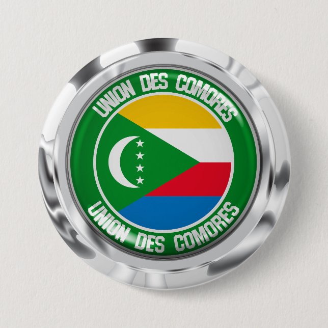 Bóton Redondo 7.62cm Comores Round Emblem (Frente)