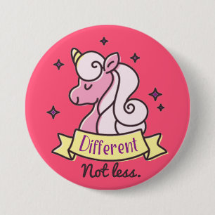 Bóton Redondo 7.62cm Consciência do autismo das meninas, diferente nã