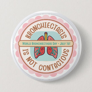 BÓTON REDONDO 7.62CM CONSCIENTIZAÇÃO DA BRONQUIECTASIA