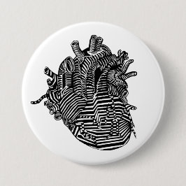 Bóton Redondo 7.62cm Coração