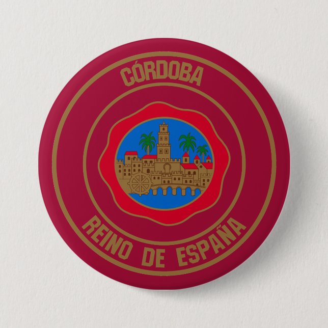 Bóton Redondo 7.62cm Córdoba Round Emblem (Frente)