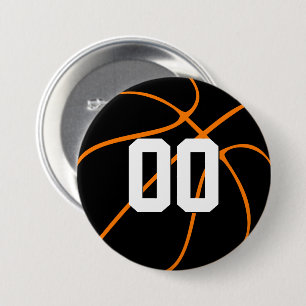 Bóton Redondo 7.62cm Cores e Números Personalizados da Equipe/Basquete