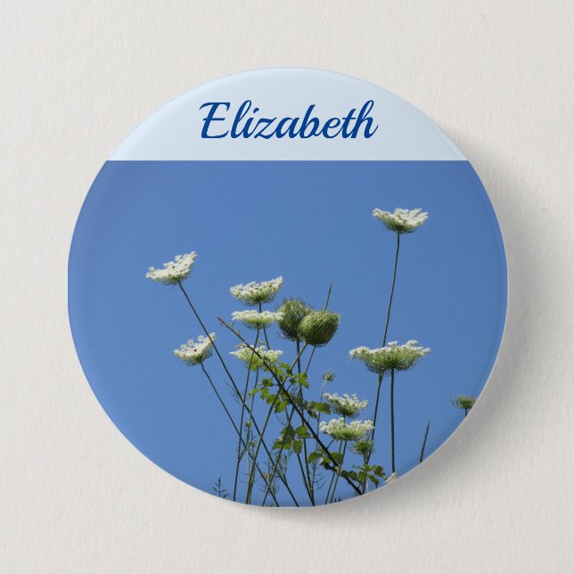 Bóton Redondo 7.62cm Corfu Cream Wildflower (Frente)