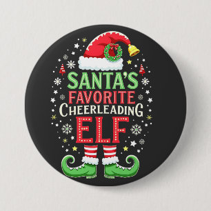 Bóton Redondo 7.62cm Correspondência de Famílias Elf de Cheerhead Favor