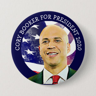 Bóton Redondo 7.62cm Cory Booker para a eleição do presidente dos EUA e