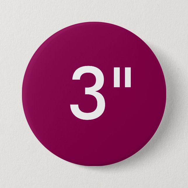 Bóton Redondo 7.62cm Costume 3" modelo redondo do vazio do botão da (Frente)