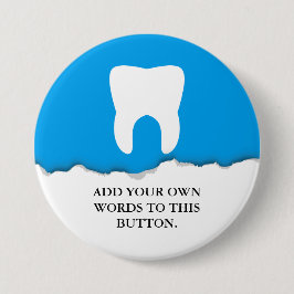 Bóton Redondo 7.62cm Costume de papel rasgado do dente da odontologia