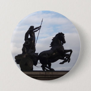 Bóton Redondo 7.62cm Crachá de Estátua de Boadicea
