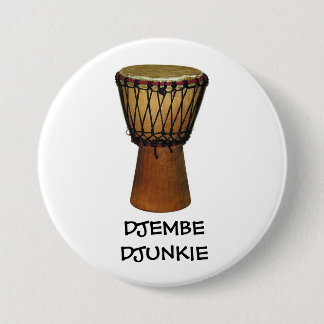 Bóton Redondo 7.62cm Crachá do botão/pino de DJEMBE DJUNKIE
